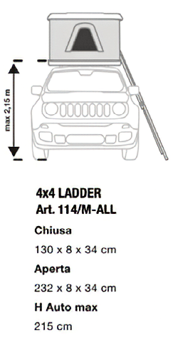 tende da tetto colorazioni 4x4
