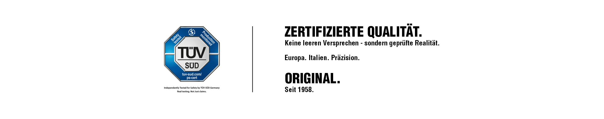 qualitat zertifiziert made in italy