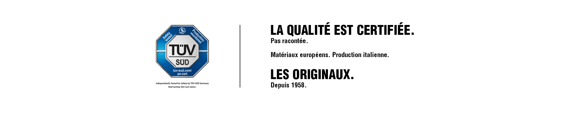qualit&egrave; cerifi&egrave;e made in italy